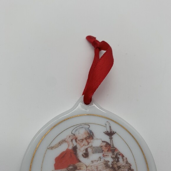 Ornament Norman Rockwell Santa Reading Letters JC Penney Vintage 1996 2.75 Inch - Picture 3 of 6